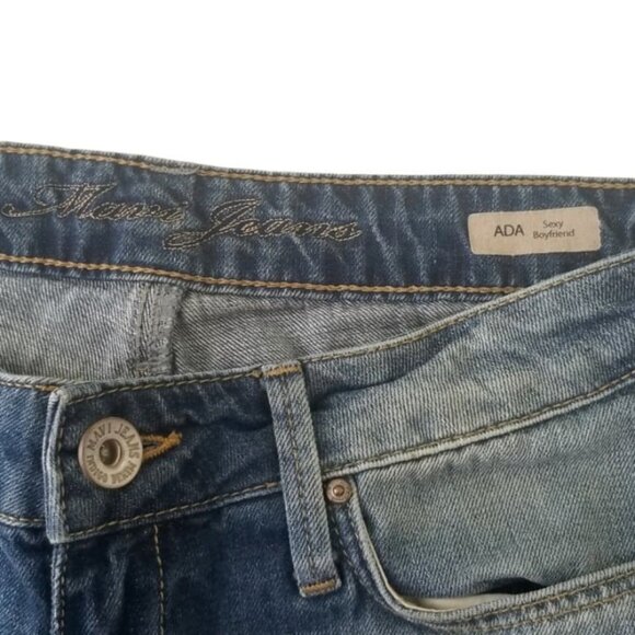 Mavi ADA Sexy Boyfriend Distressed Blue Denim Jeans 26 Womens Casual Style - Picture 3 of 8